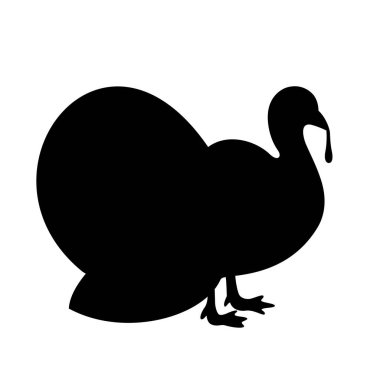 Beyaz arkaplanda Türkiye 'nin siyah siluet vektör çizimi