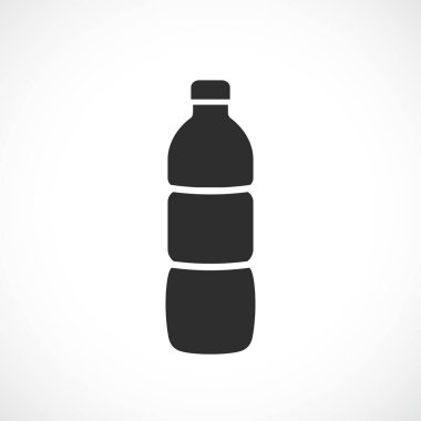 Beyaz arkaplanda plastik şişe simgesi