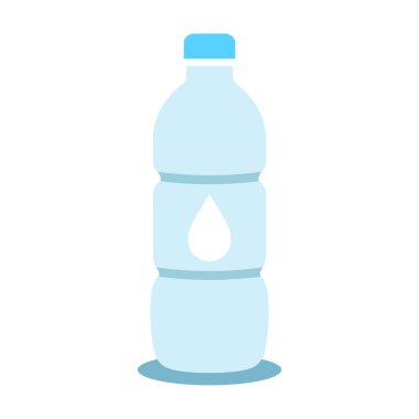 Beyaz arkaplanda su şişesi vektör karikatürü