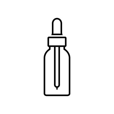 Beyaz arkaplanda indirme vektör çizgisi simgesi