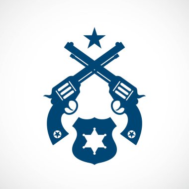 Yasa ve otorite vintage vektör simgesi beyaz arkaplanda izole