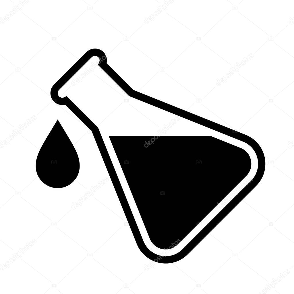 Chemical reagent vector icon isolated on white background