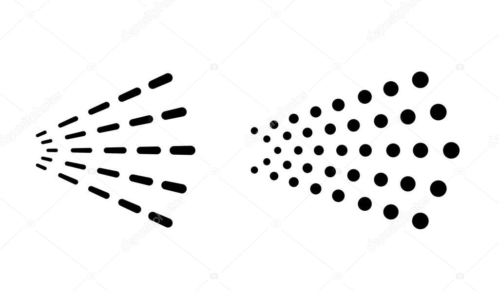 Water spray vector icon on white background