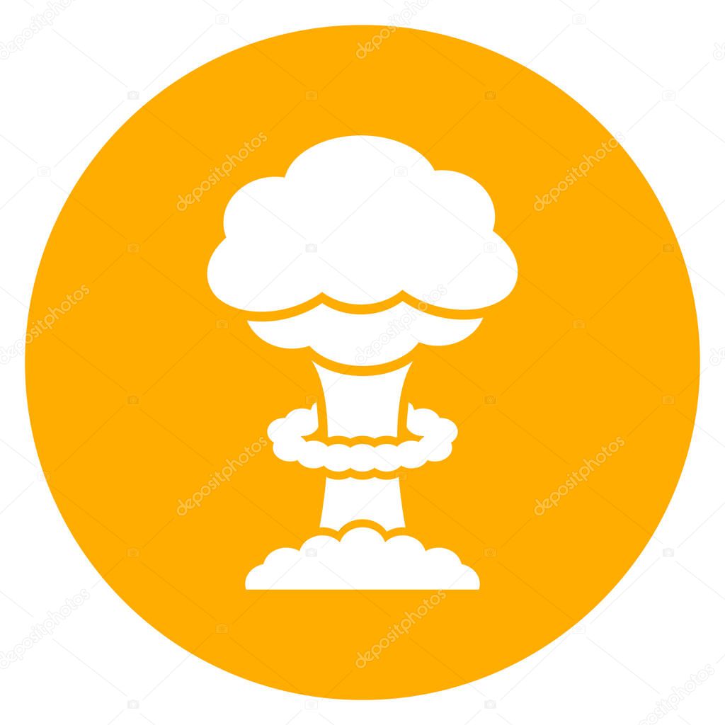 Thermonuclear bomb vector icon on white background