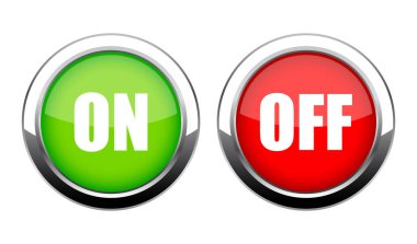 Beyaz arkaplanda kapalı web düğmeleri