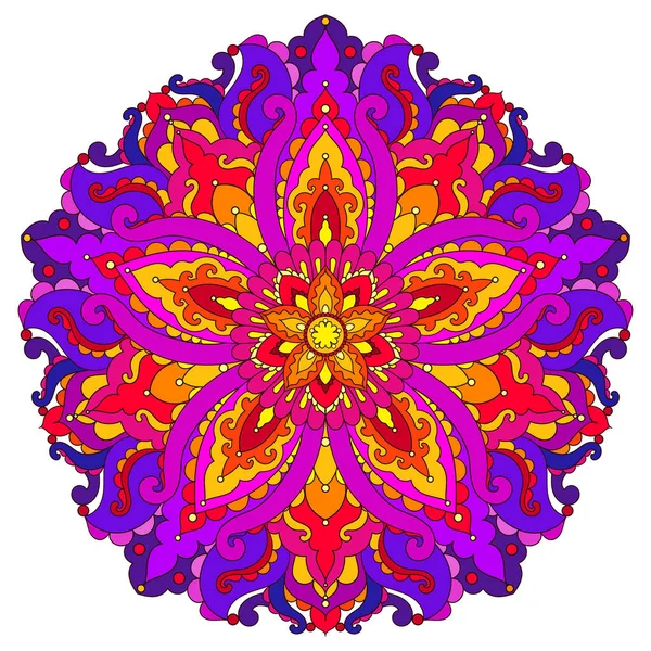 Mandala Ornamento Circolare Stile Orientale Progettazione Stampe Manifesti Meditazione Yoga — Vettoriale Stock
