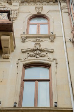 style ancient window in Baku old town . Different Angles Perspective Architecture Image Buy Old Arc . Icheri Sheher is the historical core of Baku . Ancient windows and arches . clipart