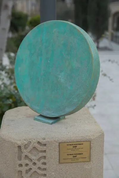 stock image Azerbaijan, Baku . 01.01.2000 . Teymur Rustamov Daf . Bronze 2010 . It is a family of ancient string, wind and percussion instruments used in the performance of Azerbaijani traditional music.