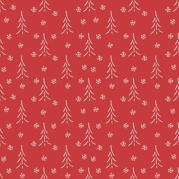 Kusursuz noel ağacı deseni. Noel ağacı süsü. Noel ağacıyla karalama çizimi