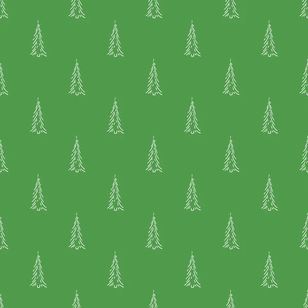 Απρόσκοπτη Δομή Χριστουγεννιάτικου Δέντρου Χριστουγεννιάτικο Στολίδι Doodle Εικονογράφηση Χριστουγεννιάτικο Δέντρο — Διανυσματικό Αρχείο