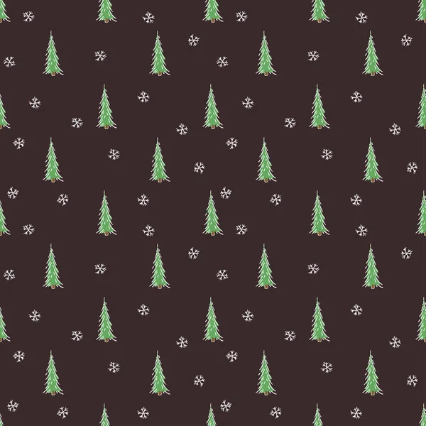 Patrón Árbol Navidad Sin Costuras Adorno Del Árbol Navidad Ilustración — Archivo Imágenes Vectoriales