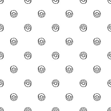 Seamless candy pattern. Sweets and candy background. Doodle vector illustration with sweets and candy icons