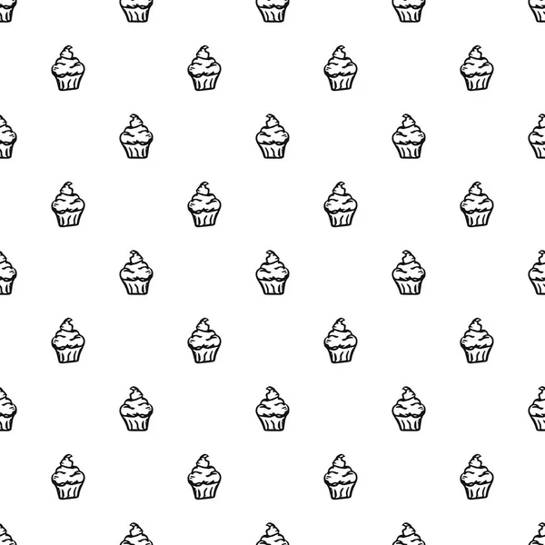 Seamless Candy Pattern Sweets Candy Background Doodle Vector Illustration Sweets —  Vetores de Stock