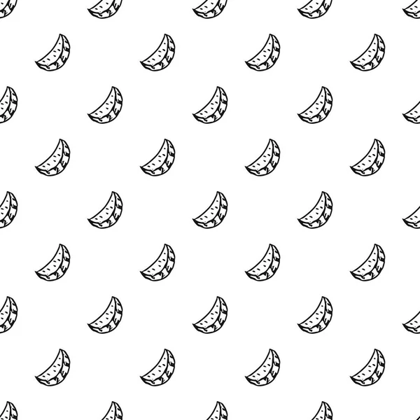 Motif Pastèque Sans Couture Illustration Vectorielle Doodle Avec Pastèque Motif — Image vectorielle