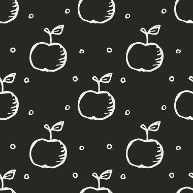 Kusursuz elma deseni. Elmalarla renksiz karalama deseni