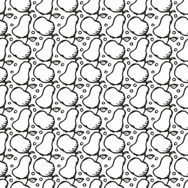 Kusursuz meyve deseni. Meyve ikonlarıyla arkaplanı karala. Meyve arkaplanı