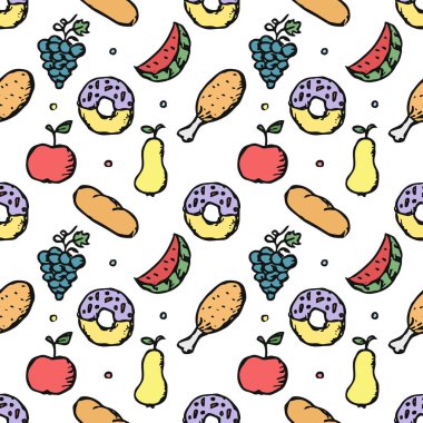 Kusursuz yemek kalıbı. vektör gıda arkaplanı