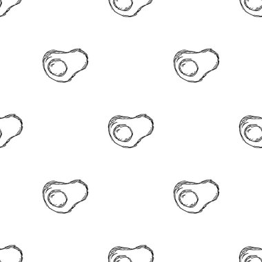 Seamless pattern with egg icons