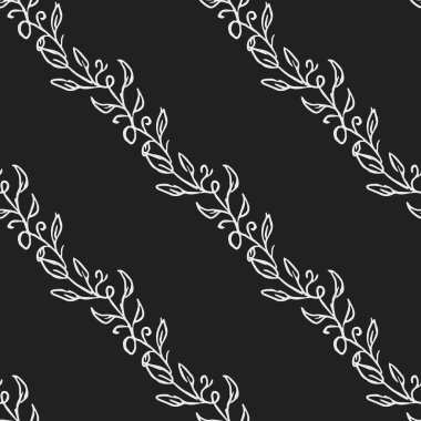 Seamless floral pattern. Doodle background with flowers. Spring pattern