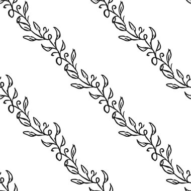 Seamless floral pattern. Doodle background with flowers. Spring pattern