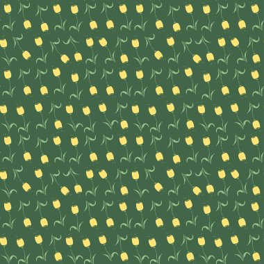 Seamless floral pattern. Doodle background with flowers. Spring pattern