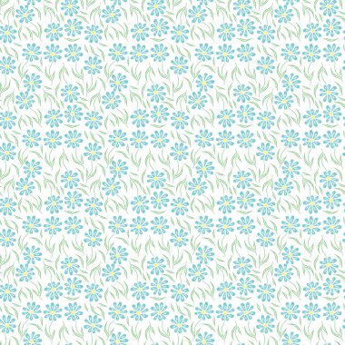 Seamless floral pattern. Doodle background with flowers. Spring pattern