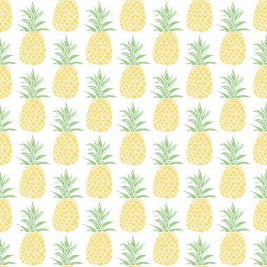 Kusursuz ananas deseni. Ananaslı karalama çizimi. Klasik ananas deseni