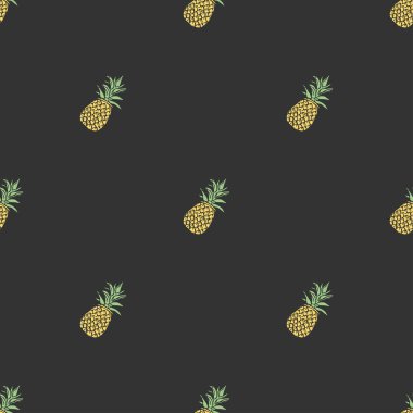 Kusursuz ananas deseni. Ananaslı karalama çizimi. Klasik ananas deseni