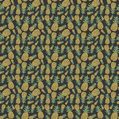 Kusursuz ananas deseni. Ananaslı karalama çizimi. Klasik ananas deseni