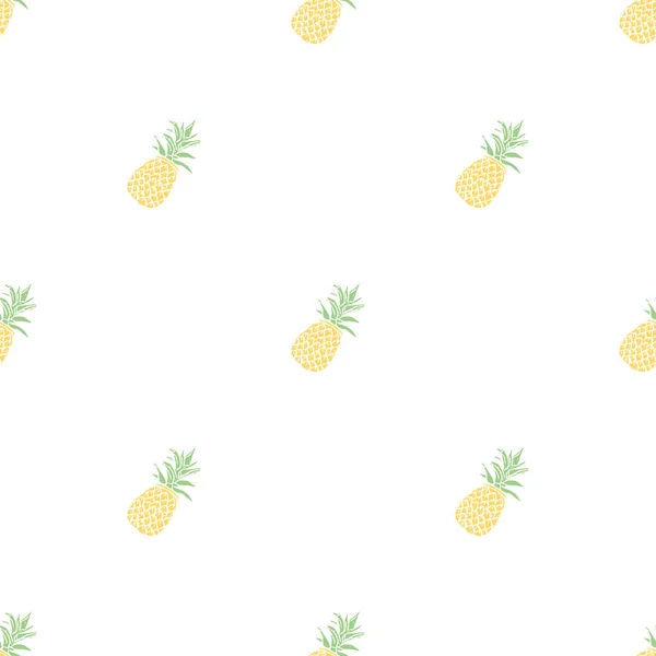 Naadloze Ananas Patroon Doodle Illustratie Met Ananas Vintage Ananas Patroon — Stockfoto