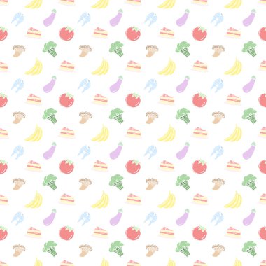 Kusursuz yemek kalıbı. Doodle yemek illüstrasyonu. Elle çizilmiş yemek geçmişi