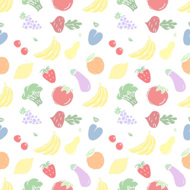 Kusursuz yemek kalıbı. Doodle yemek illüstrasyonu. Elle çizilmiş yemek geçmişi