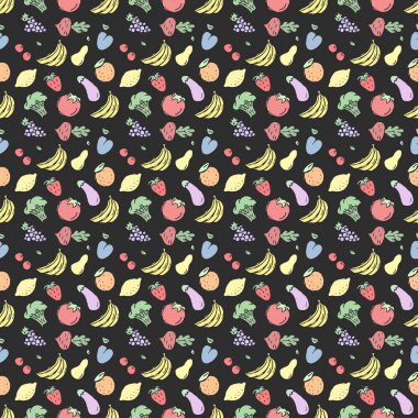 Kusursuz yemek kalıbı. Doodle yemek illüstrasyonu. Elle çizilmiş yemek geçmişi