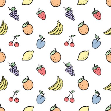 Kusursuz yemek kalıbı. Doodle yemek illüstrasyonu. Elle çizilmiş yemek geçmişi