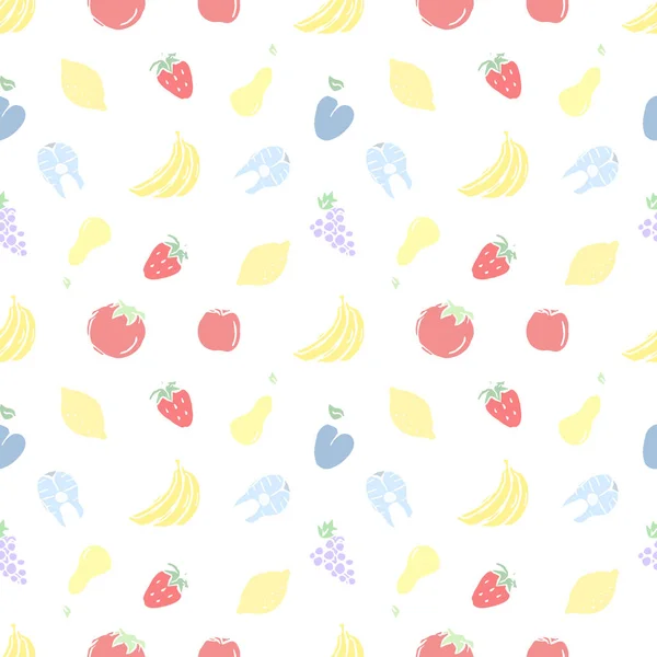 Seamless Pattern Food Icons Doodle Food Pattern Food Background — Stock Photo, Image