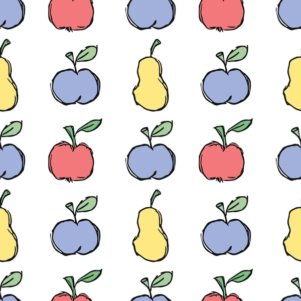 Seamless Food Background Drawing Food Pattern — Stock Photo, Image