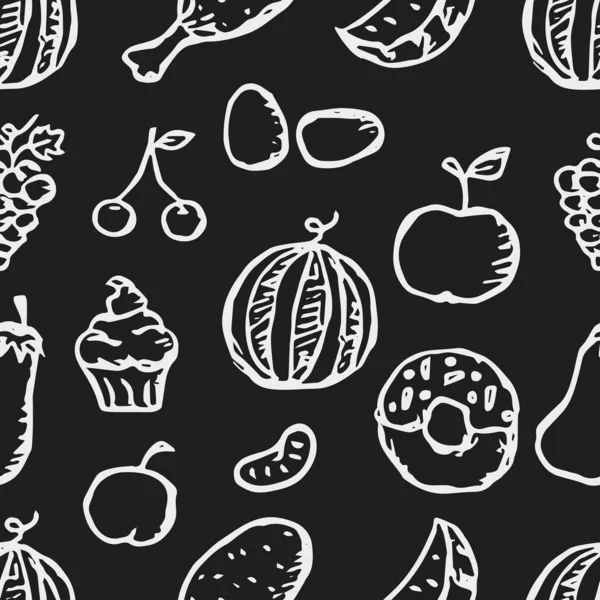 Бесшовный Пищевой Фон Рисунок Шаблона Еды — стоковый вектор