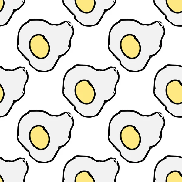 아이콘이 들어간 무감각 패턴이죠 Doodle Vector Egg Illustration — 스톡 벡터