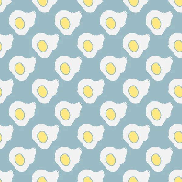 Seamless Pattern Egg Icons Colored Egg Background Doodle Vector Eggs — ストックベクタ