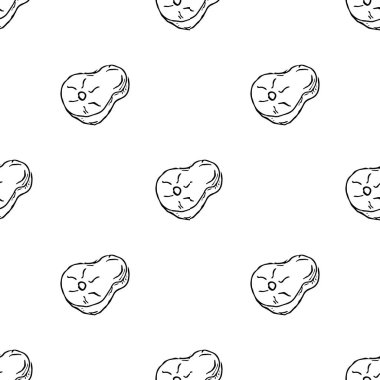 Kusursuz biftek deseni. Çizilmiş et arkaplanı