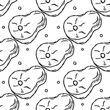 Kusursuz biftek deseni. Çizilmiş et arkaplanı