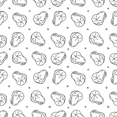 Kusursuz biftek deseni. Çizilmiş et arkaplanı