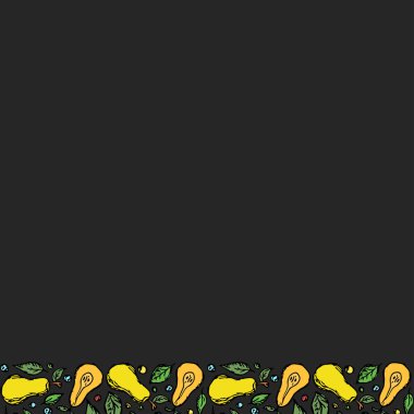 Metin için yeri olan armut arkaplan. Armut çizimi