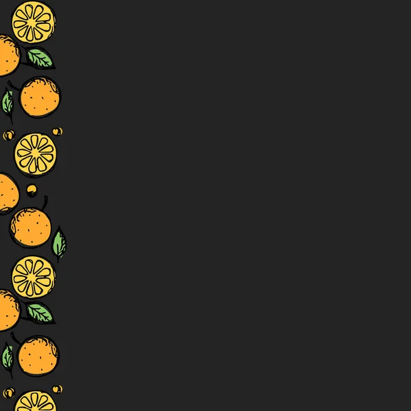 Cornice Frutta Arancione Colore Arancione Frutta Sfondo — Foto Stock