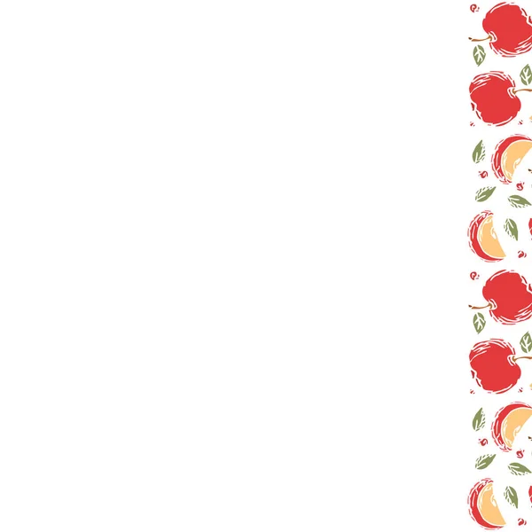 Apple Hintergrund Mit Platz Für Text Gezeichnete Apfelillustration — Stockfoto