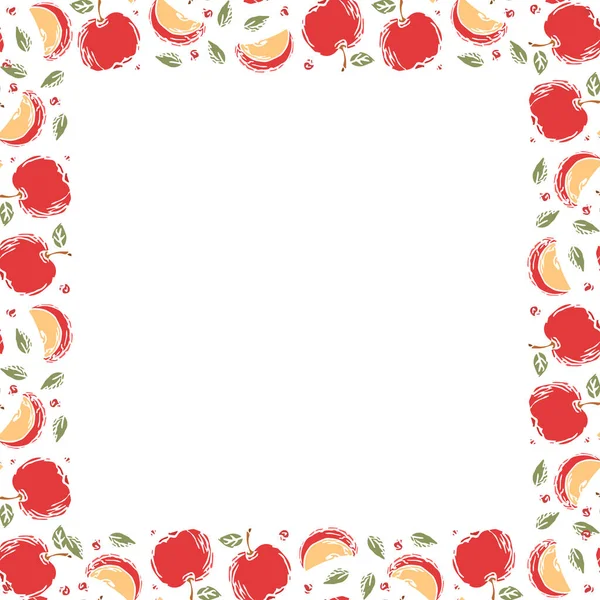 Apple Hintergrund Mit Platz Für Text Gezeichnete Apfelillustration — Stockfoto