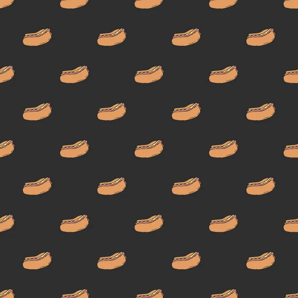 Seamless Fast Food Pattern Fast Food Background — Stock Photo, Image