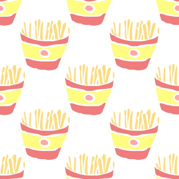 Nahtloses Fast Food Muster Fast Food Hintergrund — Stockfoto