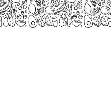 Sağlıklı besin. Sağlıklı gıda geçmişi çizilmiş