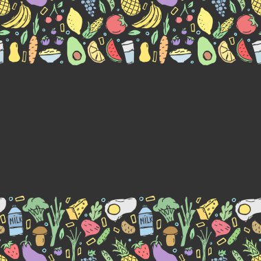 Sağlıklı besin. Sağlıklı gıda geçmişi çizilmiş